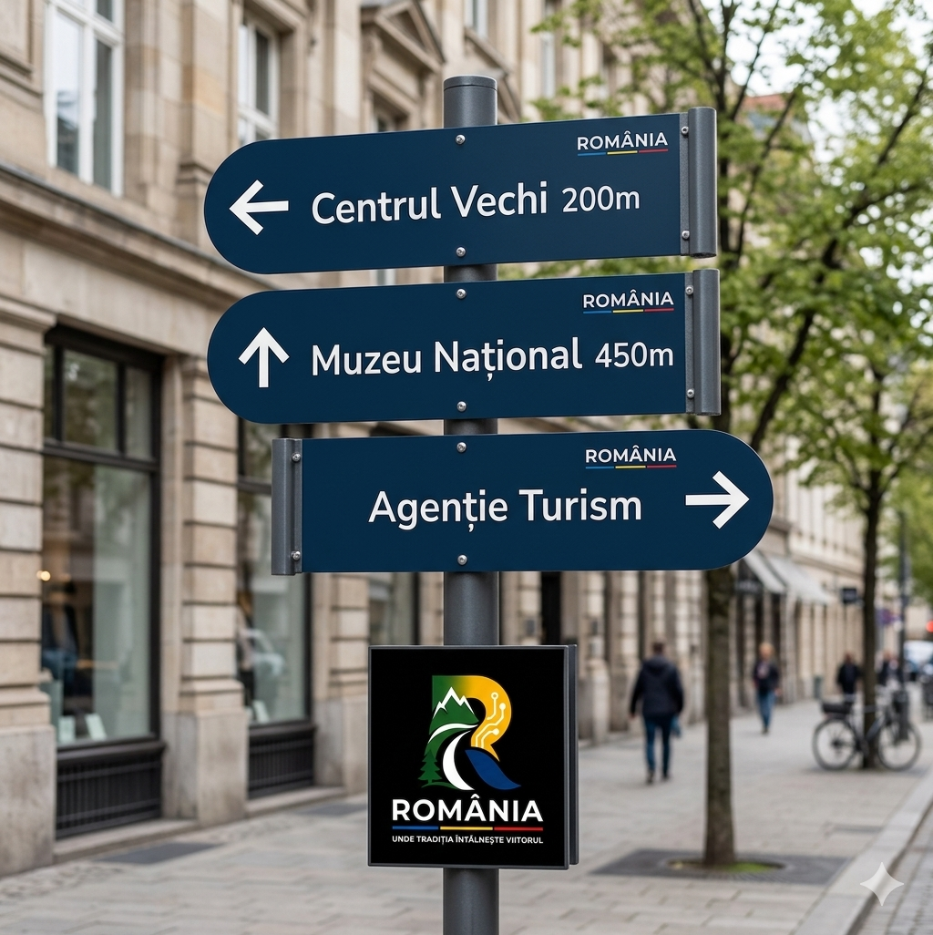 Sistem signage agenție turism
